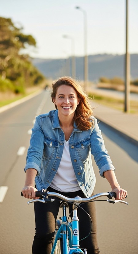 Bicycle Ride Through Town pose reference photo