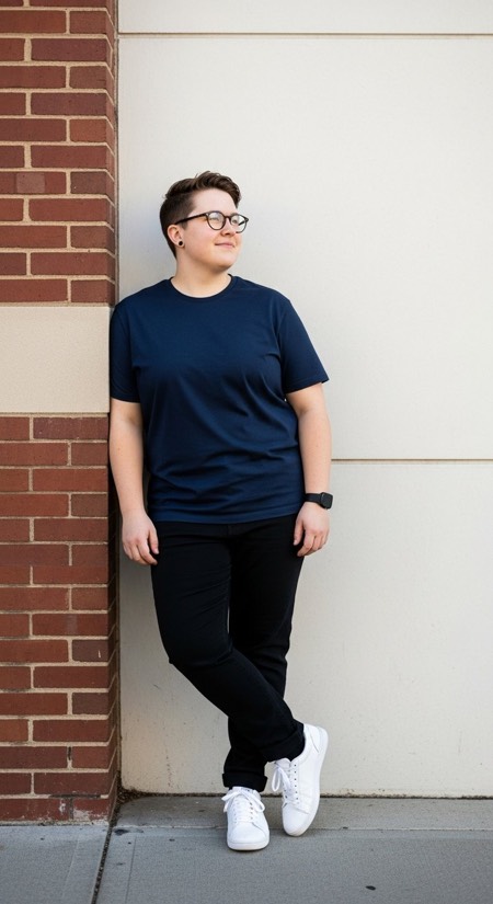 Brick Wall Professional Lean pose reference photo