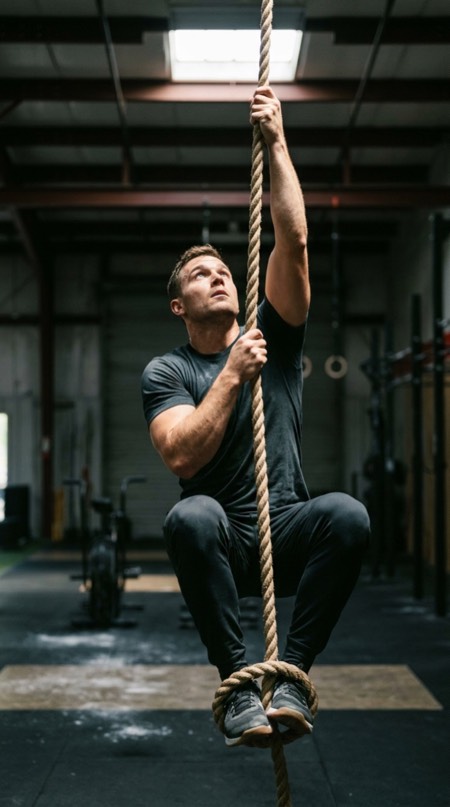 Climbing Rope Ascent pose reference photo