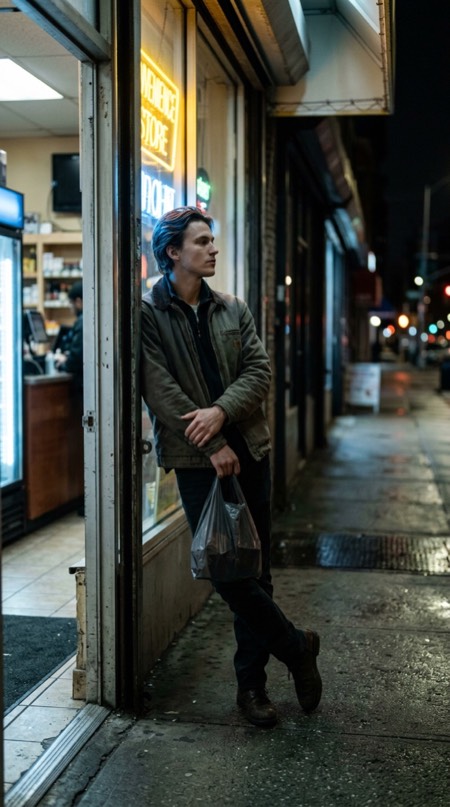 Corner Store Neon Stop pose reference photo