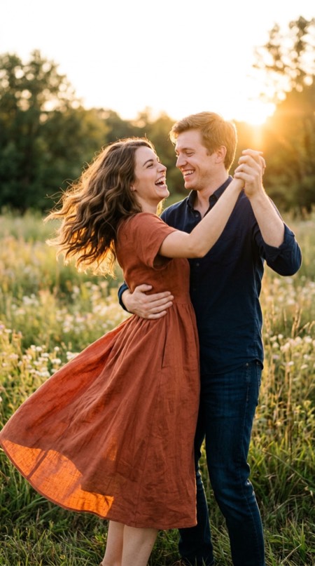 Slow Motion Twirl Catch pose reference photo