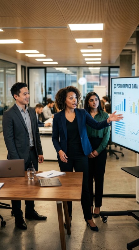 Standing Boardroom Presentation pose reference photo